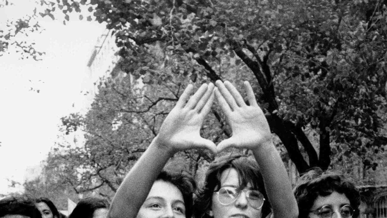 Pilar Aymerich, demonstration against rape and abuse, 1977.