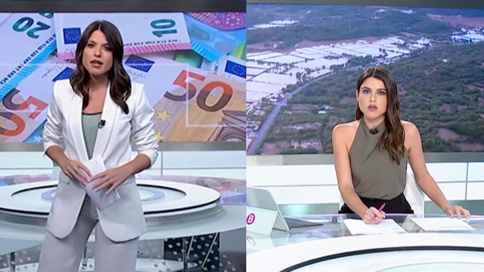 IB3 newscasts in August 2025 (left) and August 2024 (right)