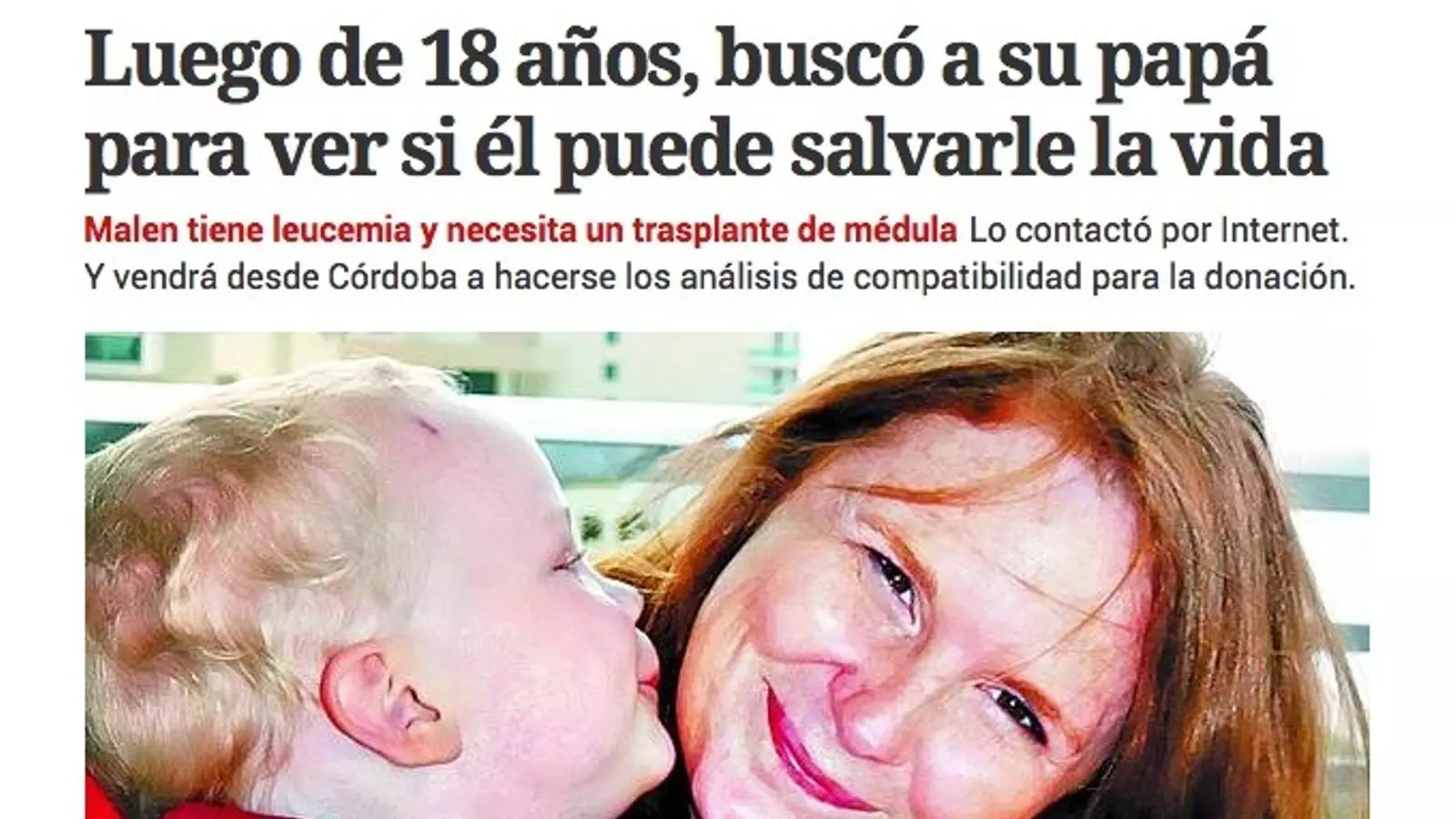 Malen Gaynor, en la fotografia que apareix al diari argentí 'Clarín'