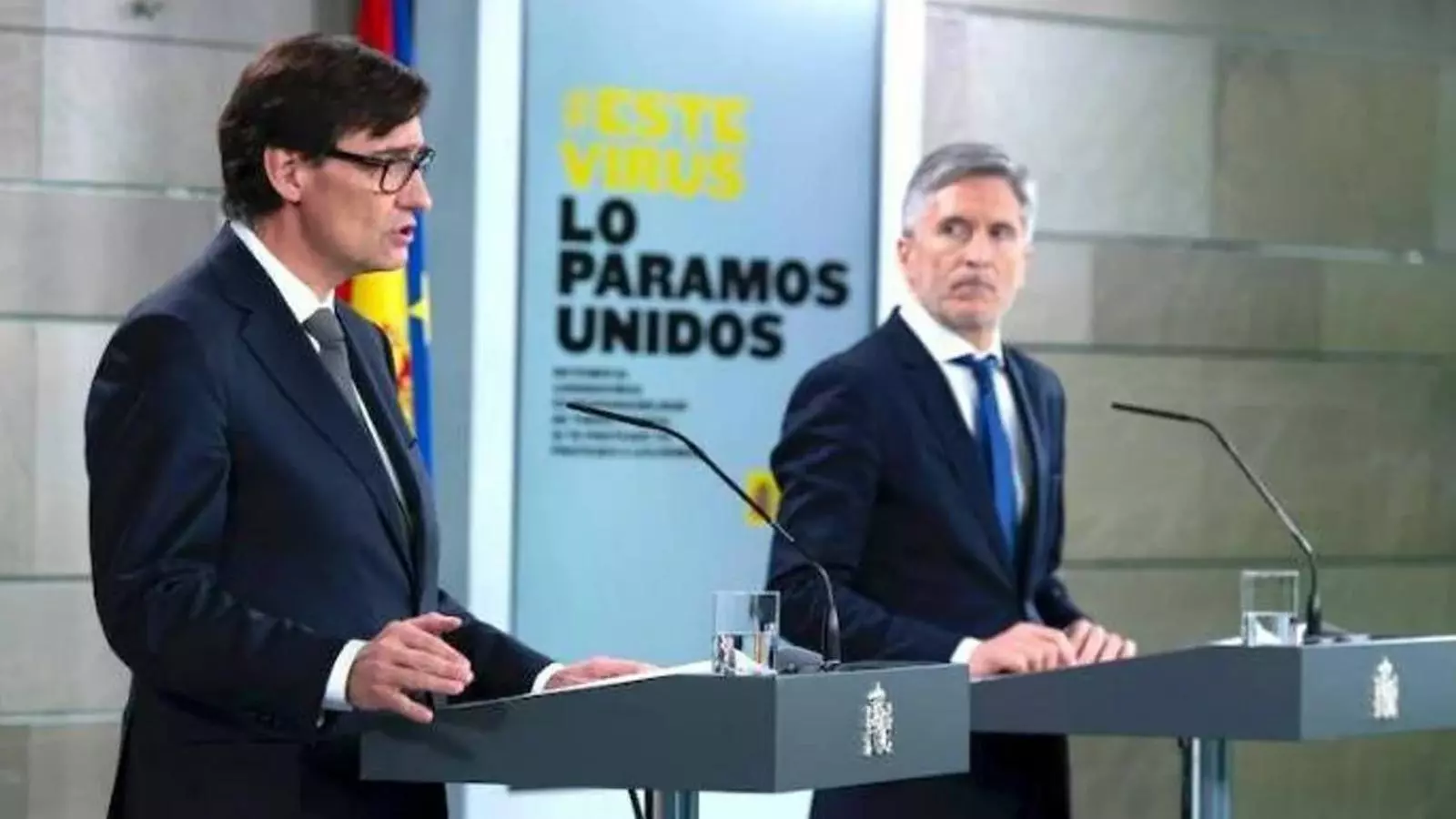 Compareixença del ministre de Sanitat, Salvador Illa, i el ministre d'Interior, Fernando Grande-Marlaska