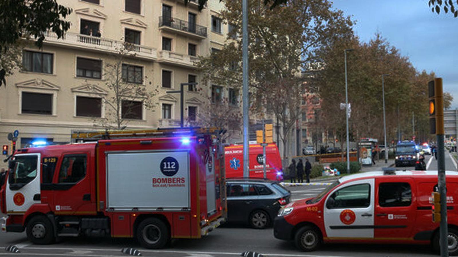 Incendi a la Plaça Tetuan de Barcelona