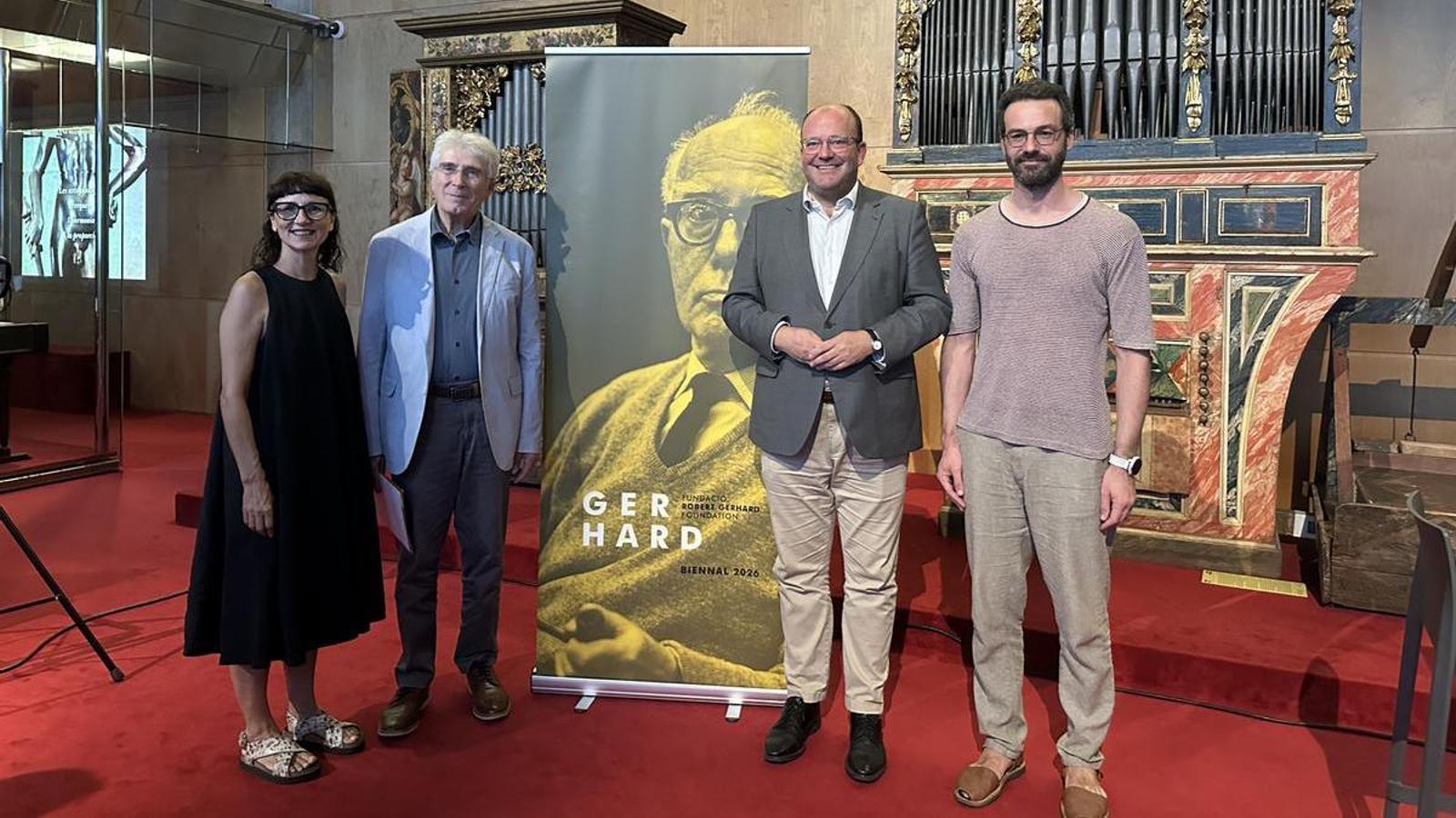Núria Sempre (directora de la Esmuc), Víctor Medem (director de L'Auditori), Edmon Colomer (presidente de la Fundació Robert Gerhard) y Jordi Alomar (director del Museu de la Música).