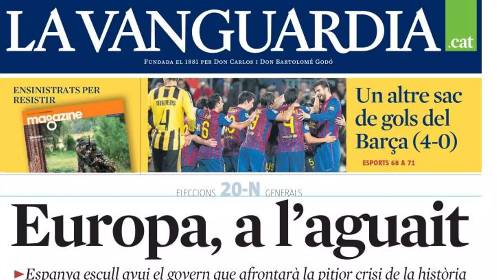 'La Vanguardia' del 20 de novembre