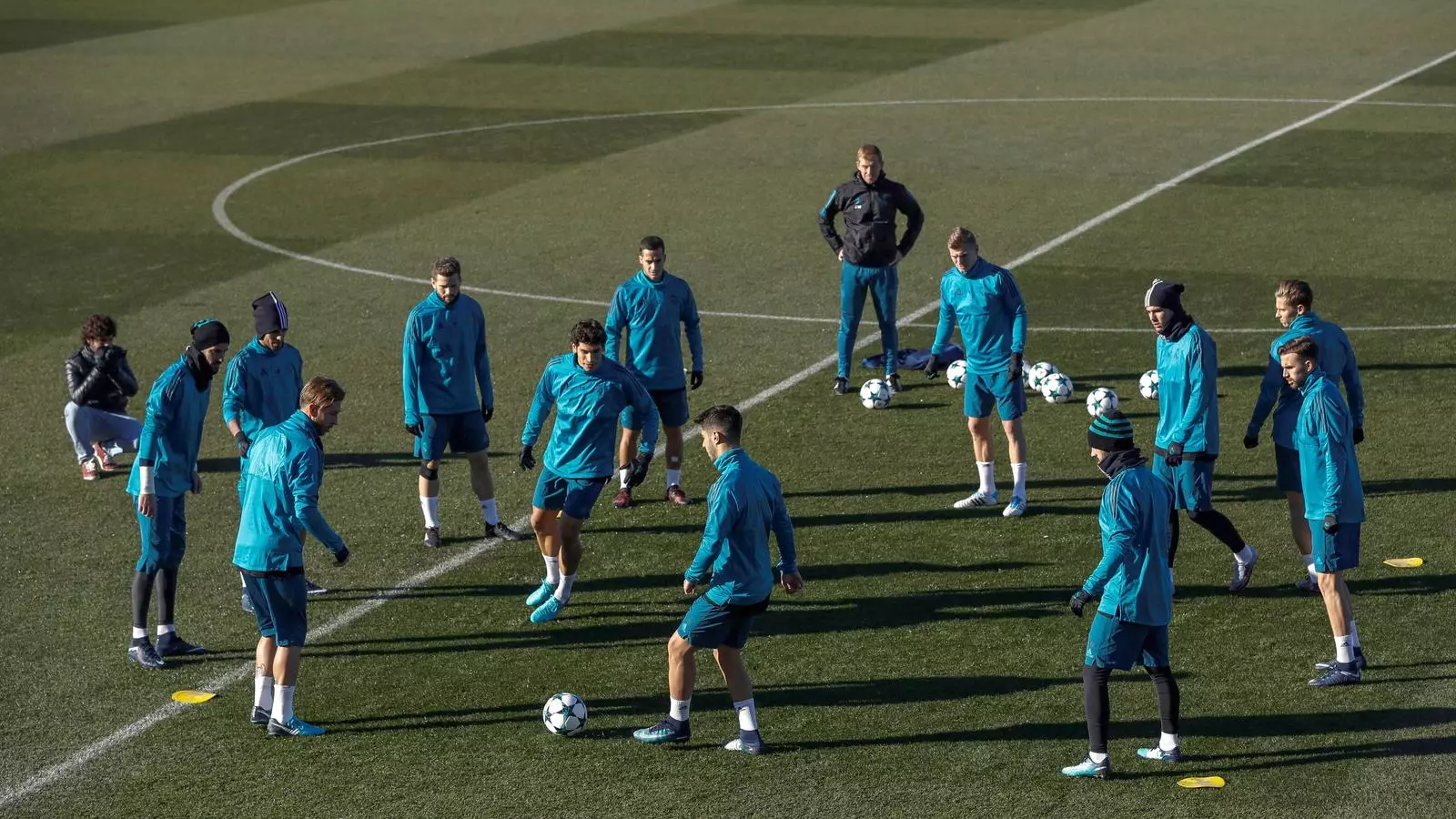 El Madrid preparant a Valdebebas la visita del Borussia sense opcions de ser primers de grup