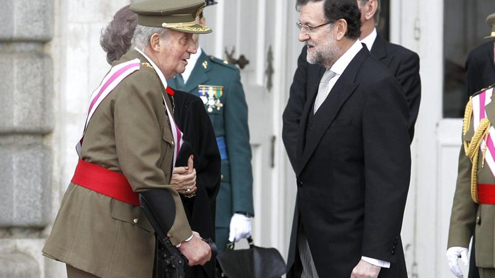 El rei i el president Rajoy a la Pasqua Militar a Madrid