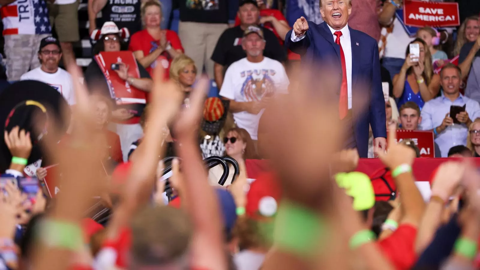 L'expresident dels EUA, Donald Trump, en un míting a Pennsylvania